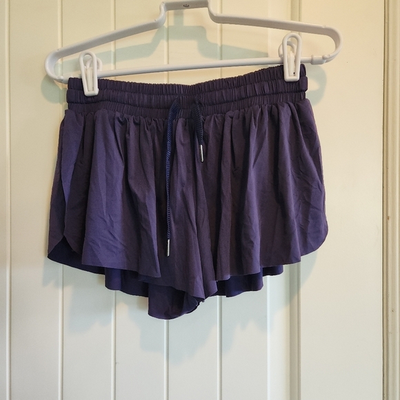 Leftear Navy Blue Flowy Lightweight workout Running Shorts for Women XS - Picture 4 of 5